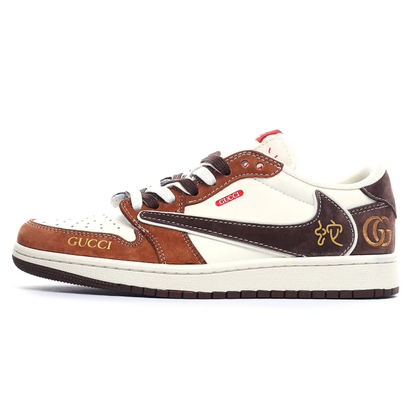 GUCCI X Air Jordan Low Brown Custom Designer Sneaker