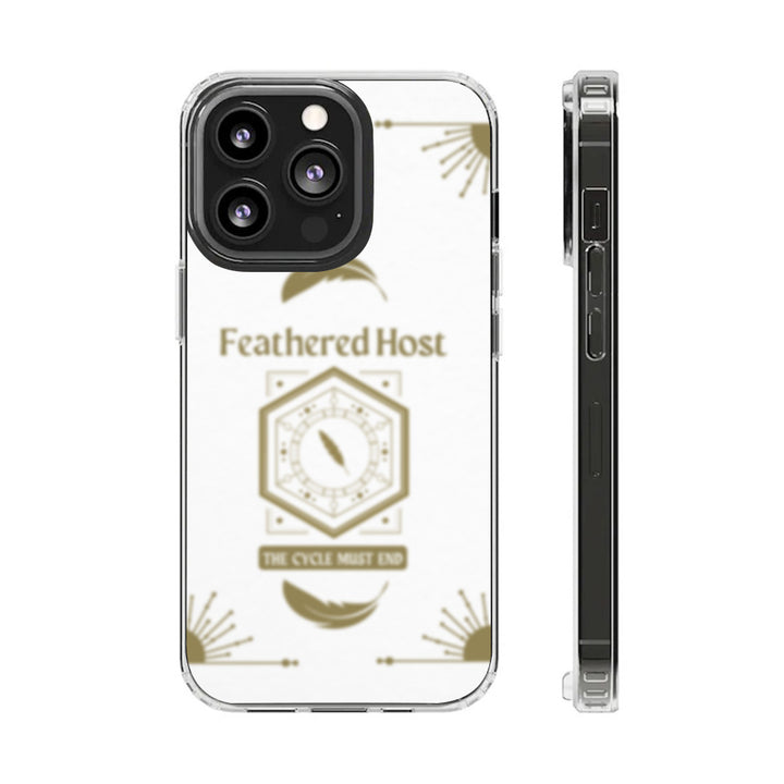 Feathered Host Prophecy iPhone Case, Minimalist Sacred Symbol Design, Fits iPhone 12 13 14 15 Pro Max