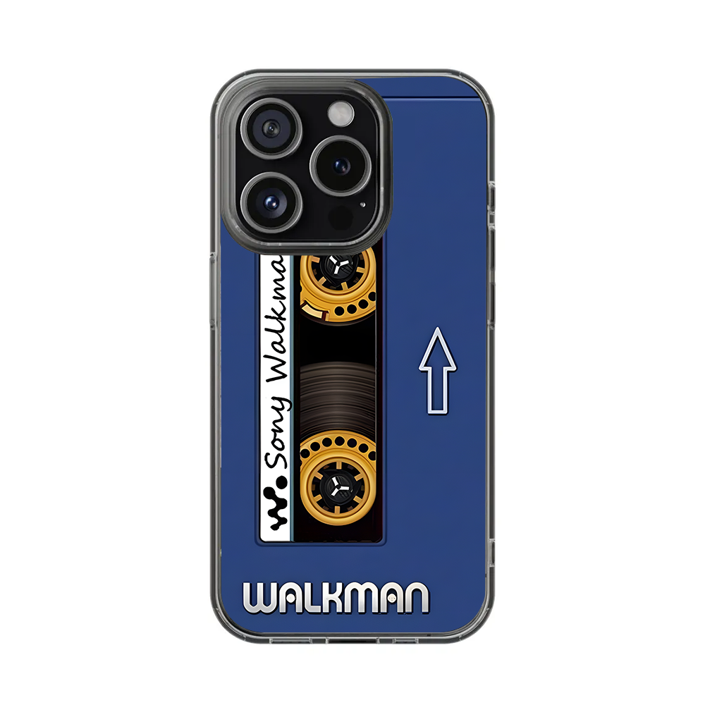 Retro Cassette Tape Phone Case – Classic Sony Walkman Design for iPhone 11 12 13 14 15 16 Pro Max, Music Fan Gift Idea