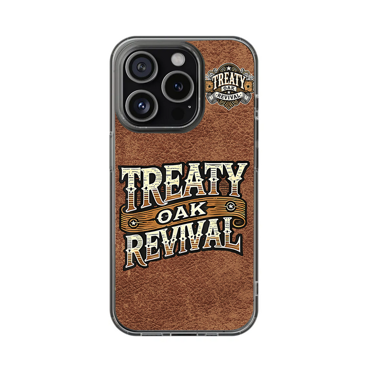 Treaty Oak Revival Phone Case – Country Western Leather Style for iPhone 11 12 13 14 15 16 Pro Max & Samsung