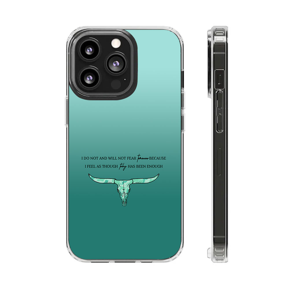 Green Western Skull Quote Phone Case, Perfect Girly Gift For Girl From iPhone 16 15 14 13 12 11 X Pro Max Plus Samsung Galaxy S24.99 S24 S23 S22 S21 Ultra Plus