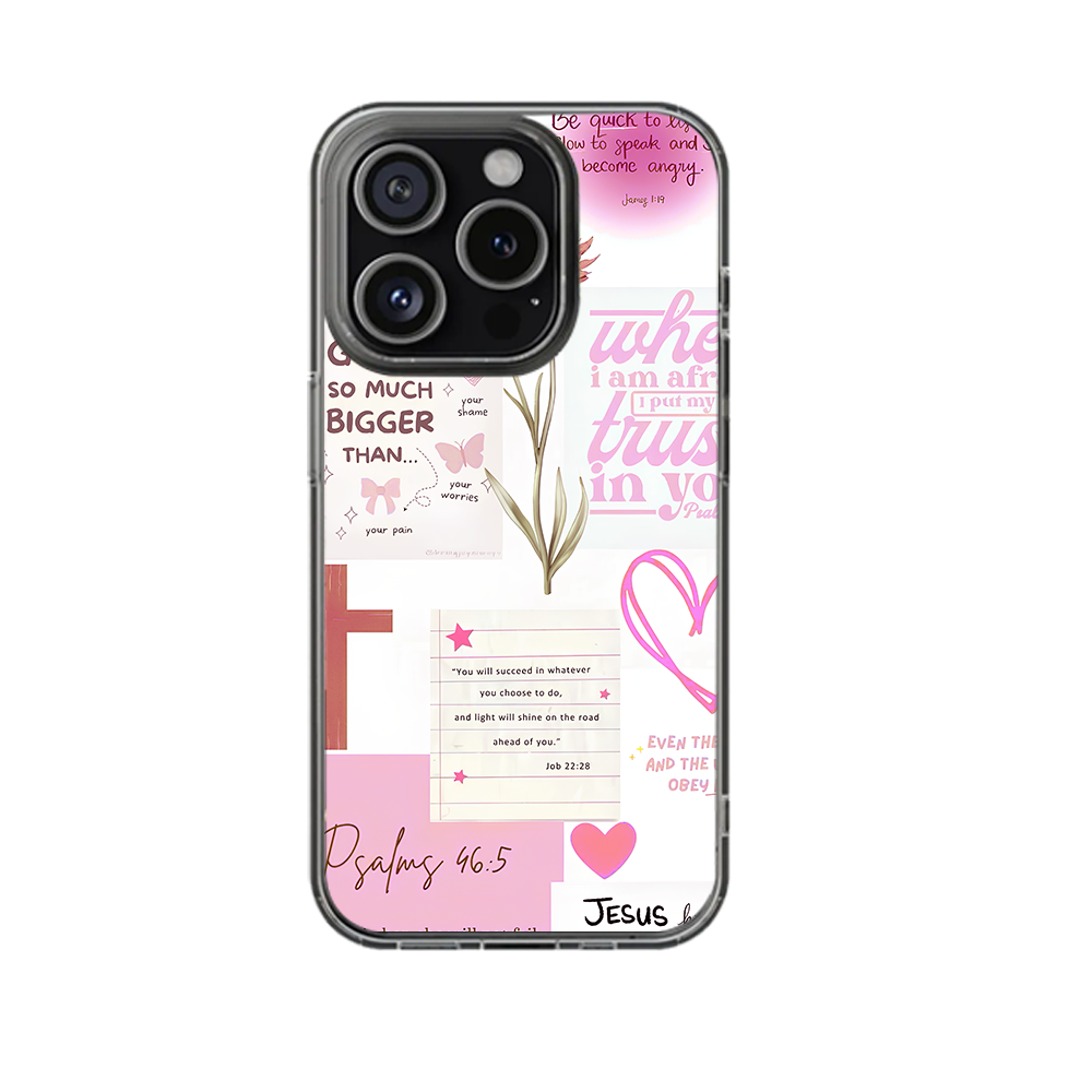 Bible Verse Christian Phone Case – Floral Faith Jesus Quote iPhone 11 12 13 14 15 16 Pro Max & Samsung