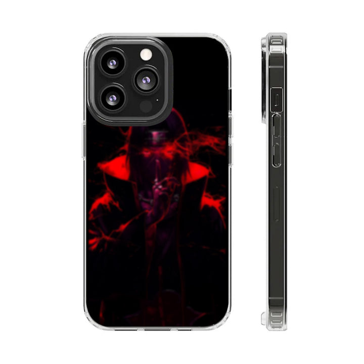 Dark Ninja Aura Phone Case, Red Energy Shadow Warrior Design, Compatible iPhone 11 12 13 14 15 Pro Max Samsung Galaxy S24.99 S24 S23 S22 S21 Ultra Plus