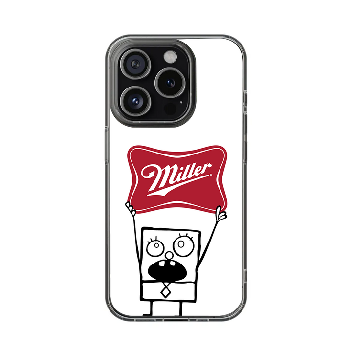 SpongeBob Miller Phone Case – Dark Meme Aesthetic Horror Cover for iPhone 11 12 13 14 15 16 Pro Max, Music Fan Gift Idea