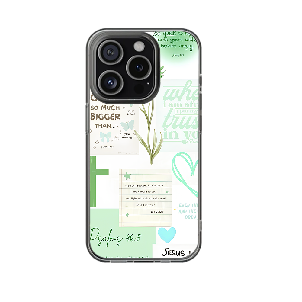 Christian Bible Verse Phone Case – Pastel Scripture Quote iPhone 11 12 13 14 15 16 Pro Max & Samsung