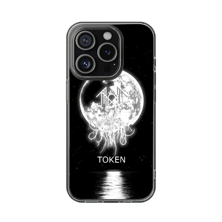 Moonlit Token Phone Case – Dark Aesthetic Full Moon Design Cover for iPhone 11 12 13 14 15 16 Pro Max, Music Fan Gift Idea