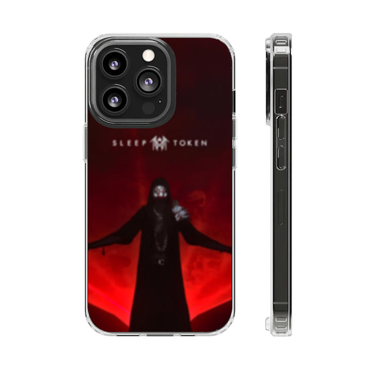 Red Masked Figure Phone Case, Gothic Aesthetic Warrior Design, Fits iPhone 11 12 13 14 15 Pro Max Samsung Galaxy S24.99 S24 S23 S22 S21 Ultra Plus
