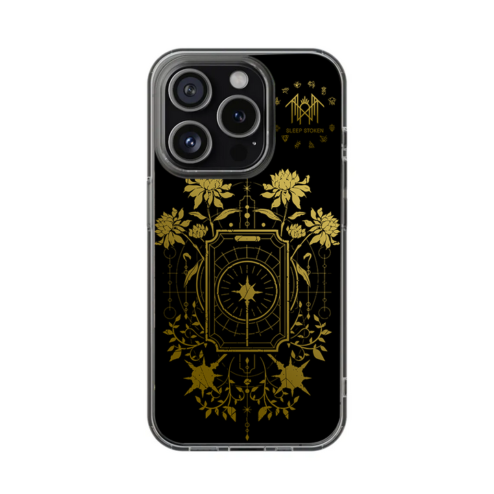 Sleep Token Golden Phone Case – Dark Aesthetic Full Moon Design Cover for iPhone 11 12 13 14 15 16 Pro Max, Music Fan Gift Idea
