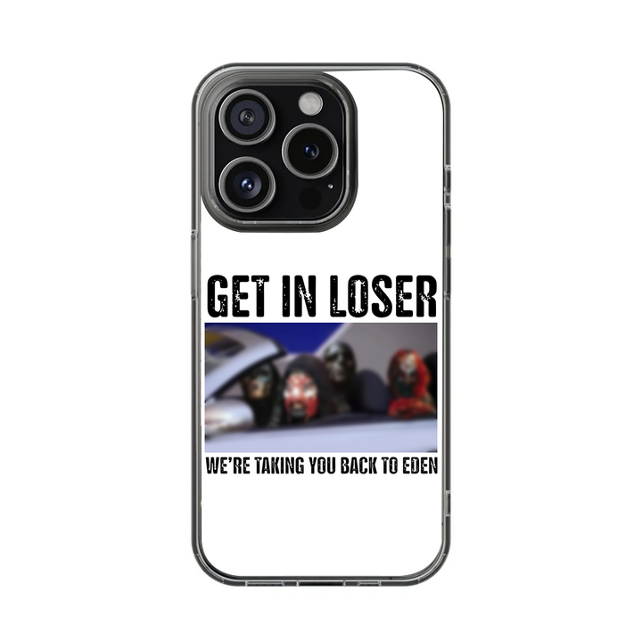 Dark Meme Phone Case – “Get In Loser, We're Taking You Back to Eden” – Funny Aesthetic Horror Cover for iPhone 11 12 13 14 15 16 Pro Max Samsung S22 S23 S24 S24.99 Ultra Plus