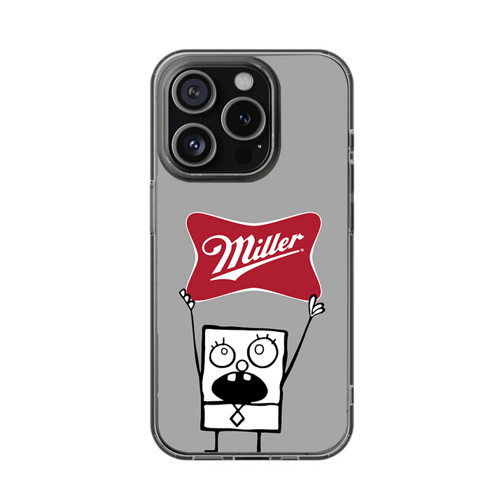 SpongeBob Miller Phone Case – Dark Meme Aesthetic Horror Cover for iPhone 11 12 13 14 15 16 Pro Max, Music Fan Gift Idea