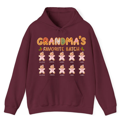 Grandma’s Favorite Batch Custom Name Hoodie – Christmas Family Matching Outfit