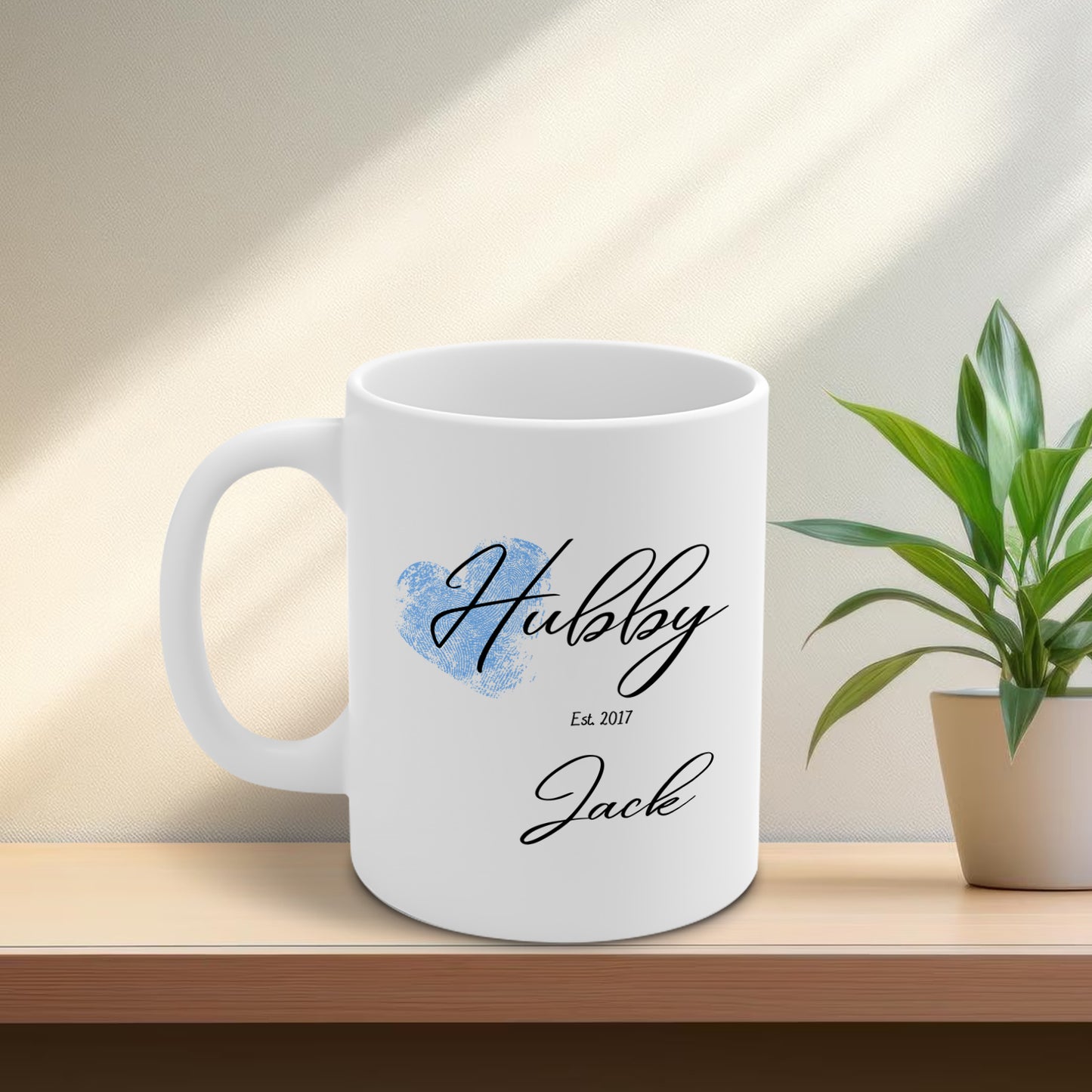 Custom Hubby and Wifey Ceramic Mugs –  Personalized Funny Nutrition Facts Coffee Cup Gift for Couples