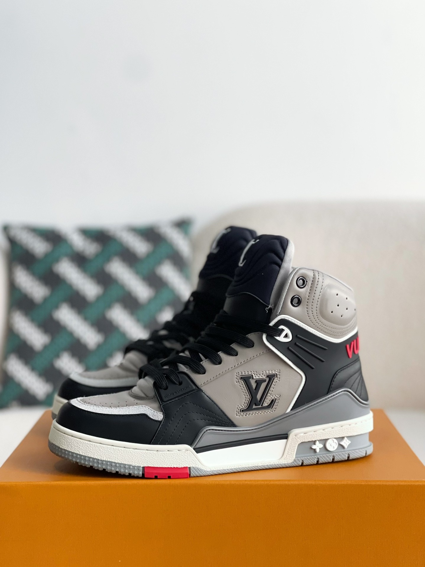 LV Trainer Boot Grey High Top