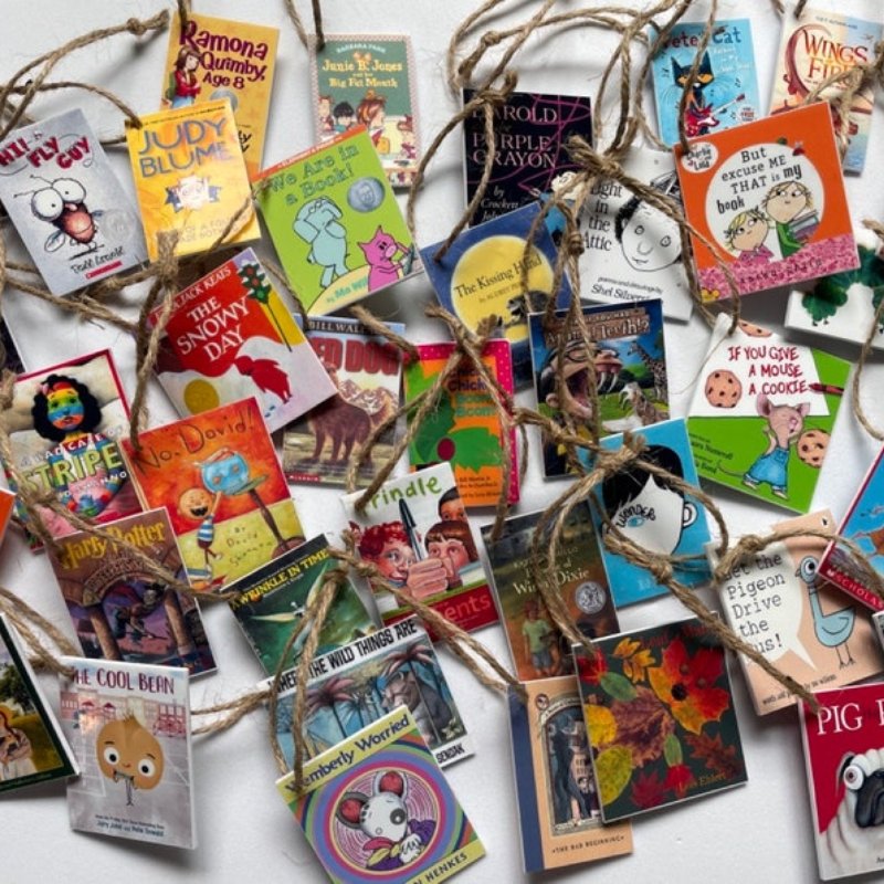 Mixed Handmade Mini Book Ornaments- Unique & Adorable Literary Accessories for Book Lovers, Teachers, and Young Readers