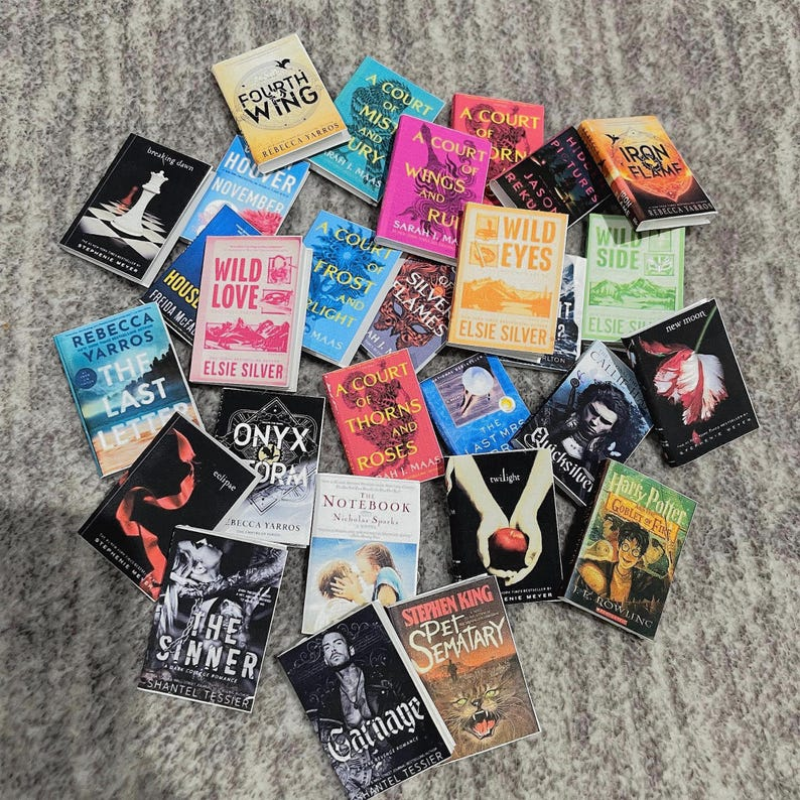 Mixed Handmade Mini Book Ornaments- Unique & Adorable Literary Accessories for Book Lovers, Teachers, and Young Readers