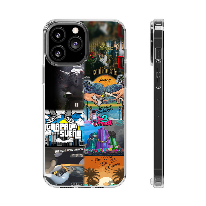 Latino Street Art Album Collage Phone Case, Urban Trap Music Style Cover Compatible with iPhone 11 12 13 14 15 16 Pro Max