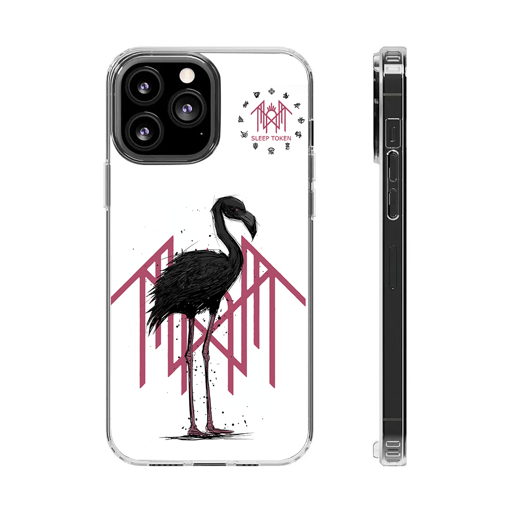 Dark Bird Totem Phone Case – Gothic Rune Aesthetic Art, Minimal Yet Bold Design for iPhone 11 12 13 14 15 16 Pro Max Samsung S22 S23 S24 S24.99 Ultra Plus