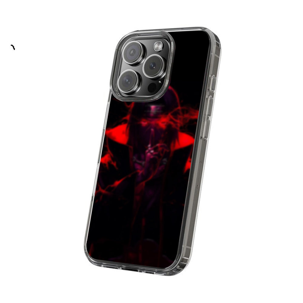 Dark Ninja Aura Phone Case, Red Energy Shadow Warrior Design, Compatible iPhone 11 12 13 14 15 Pro Max Samsung Galaxy S24.99 S24 S23 S22 S21 Ultra Plus