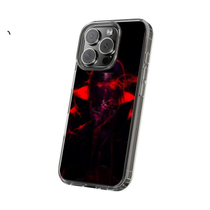 Dark Ninja Aura Phone Case, Red Energy Shadow Warrior Design, Compatible iPhone 11 12 13 14 15 Pro Max Samsung Galaxy S24.99 S24 S23 S22 S21 Ultra Plus