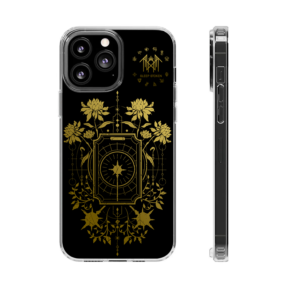 Sleep Token Golden Phone Case – Dark Aesthetic Full Moon Design Cover for iPhone 11 12 13 14 15 16 Pro Max, Music Fan Gift Idea