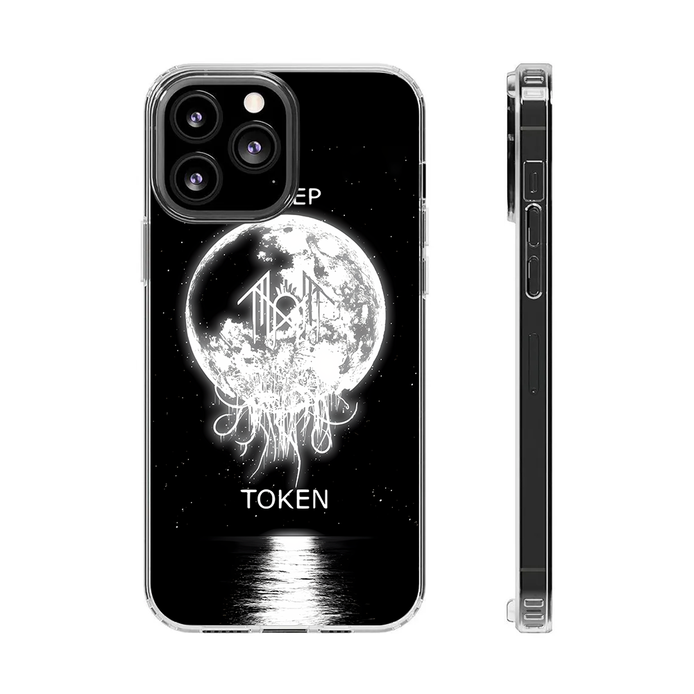 Moonlit Token Phone Case – Dark Aesthetic Full Moon Design Cover for iPhone 11 12 13 14 15 16 Pro Max, Music Fan Gift Idea