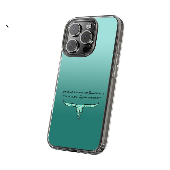 Green Western Skull Quote Phone Case, Perfect Girly Gift For Girl From iPhone 16 15 14 13 12 11 X Pro Max Plus Samsung Galaxy S24.99 S24 S23 S22 S21 Ultra Plus