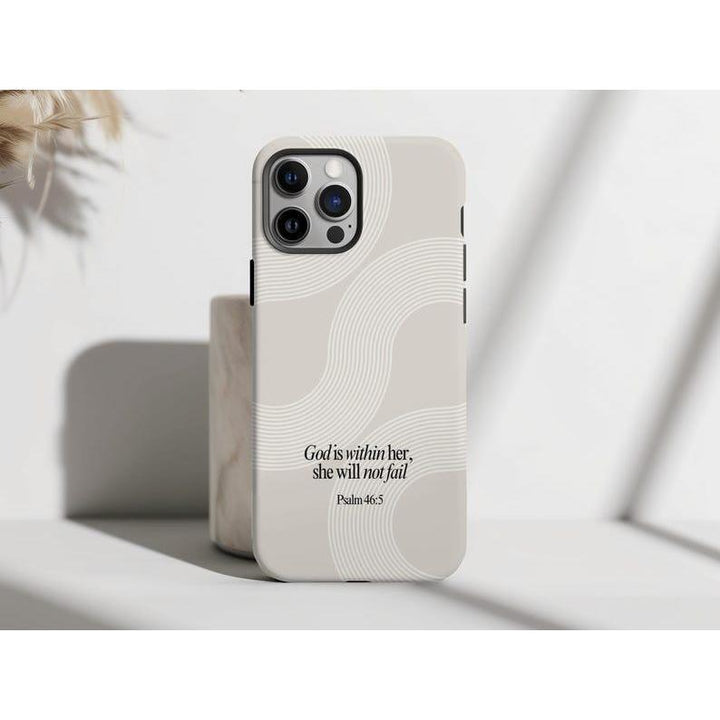 God is Within Her Christian Aesthetic Girly Tough Phone case, For Men iPhone 16/15/14/13/12/11/8/7, XR, XS, X, Pro Max, Samsung Galaxy S24