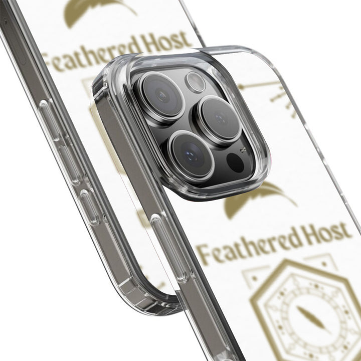 Feathered Host Prophecy iPhone Case, Minimalist Sacred Symbol Design, Fits iPhone 12 13 14 15 Pro Max