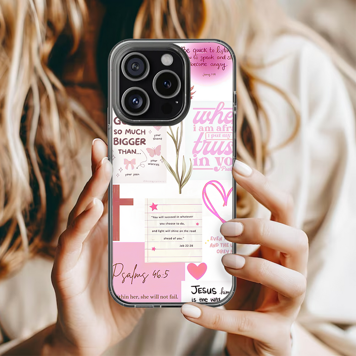 Bible Verse Christian Phone Case – Floral Faith Jesus Quote iPhone 11 12 13 14 15 16 Pro Max & Samsung