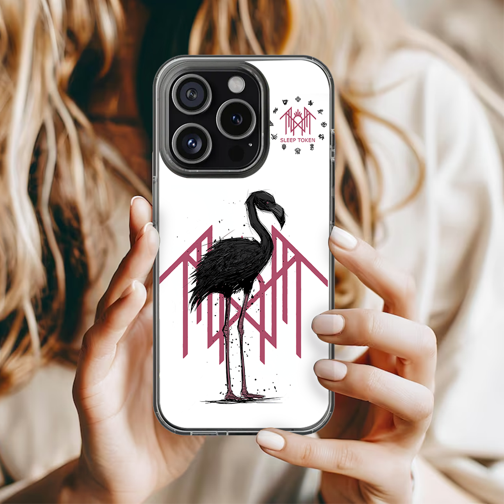 Dark Bird Totem Phone Case – Gothic Rune Aesthetic Art, Minimal Yet Bold Design for iPhone 11 12 13 14 15 16 Pro Max Samsung S22 S23 S24 S24.99 Ultra Plus