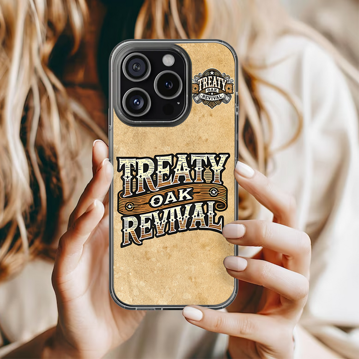 Treaty Oak Revival Phone Case – Country Western Leather Style for iPhone 11 12 13 14 15 16 Pro Max & Samsung