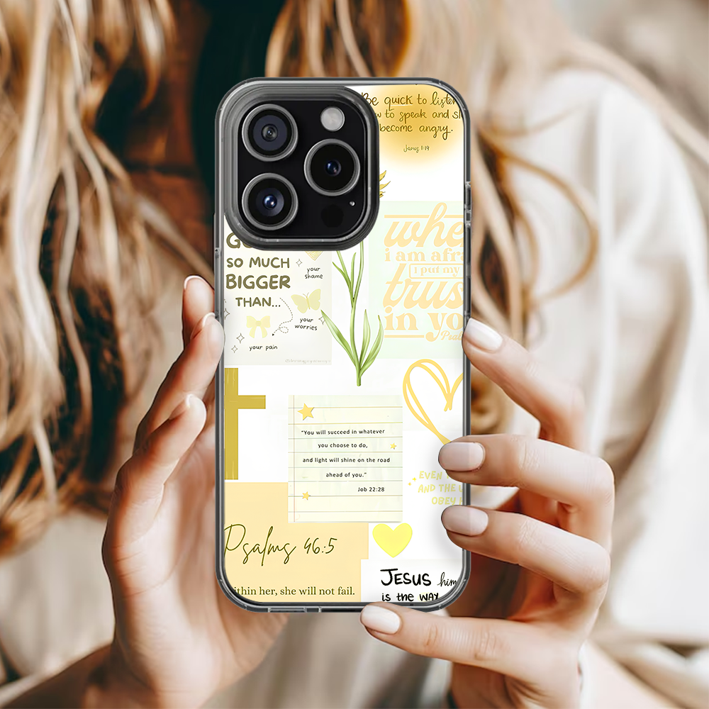 Bible Verse Christian Phone Case – Floral Faith Jesus Quote iPhone 11 12 13 14 15 16 Pro Max & Samsung