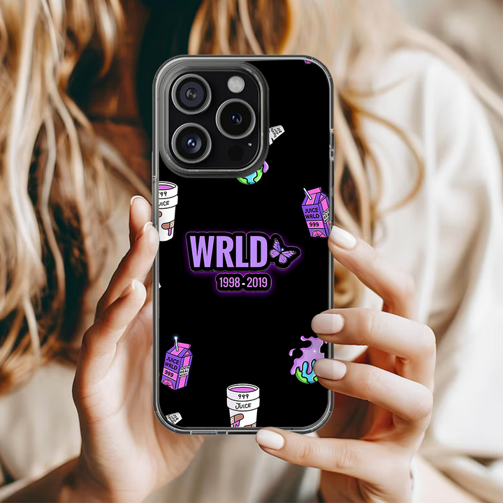 Butterfly WRLD Tribute Phone Case, 999 Juice Cartoon Style Cover Compatible with iPhone 11 12 13 14 15 16 Pro Max