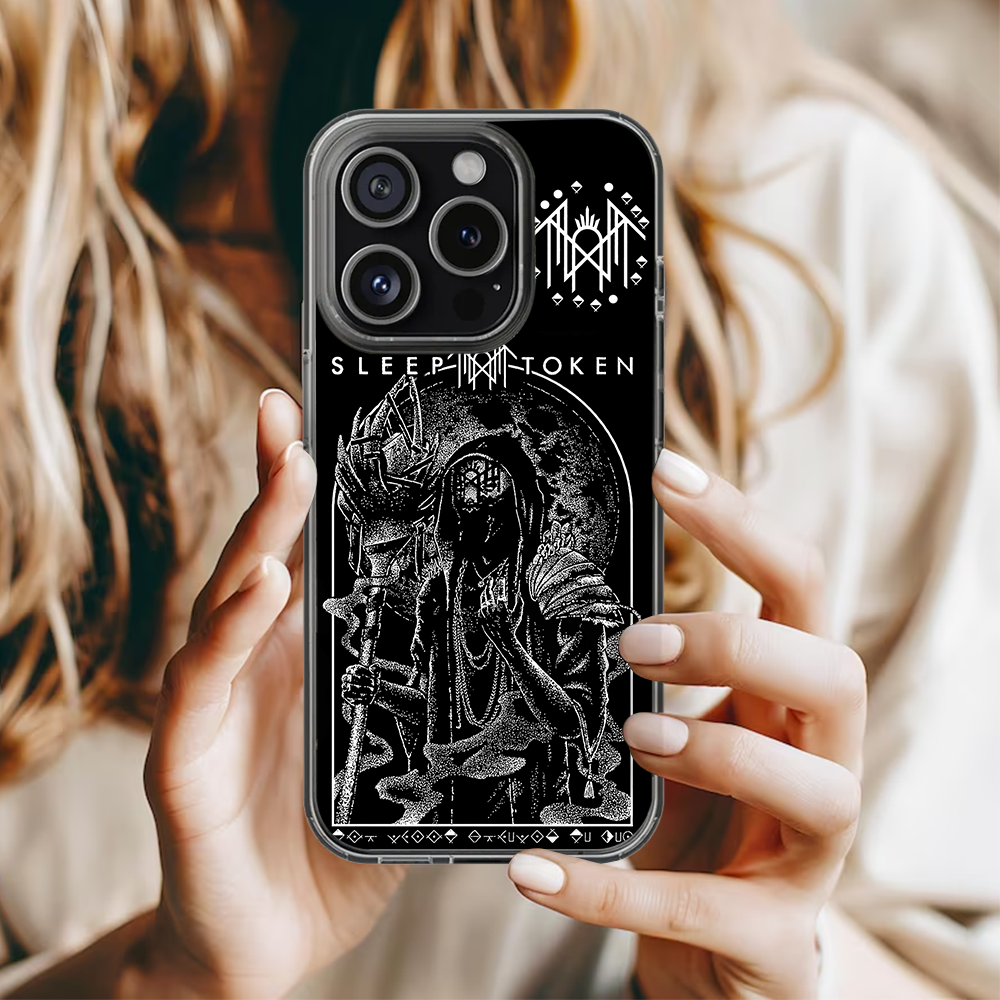 Grim Prophet Phone Case – Dark Hooded Figure Art, Gothic Horror Aesthetic Cover for iPhone 11 12 13 14 15 16 Pro Max Samsung S22 S23 S24 S24.99 Ultra Plus
