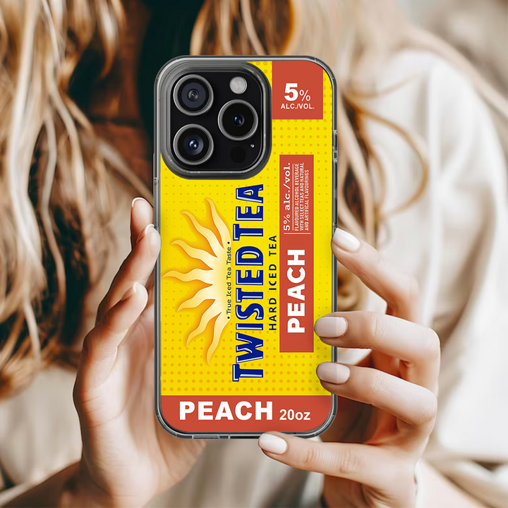 Iced Beverage Can Label Phone Case iPhone X 11 12 13 14 15 16 Pro Max Plus Samsung S22 S23 S24 S24.99 Ultra Plus