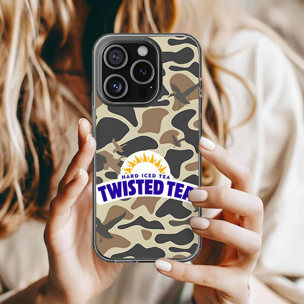 Twisted Tea Camo Phone Case – Dark Aesthetic Full Moon Design Cover for iPhone 11 12 13 14 15 16 Pro Max, Music Fan Gift Idea