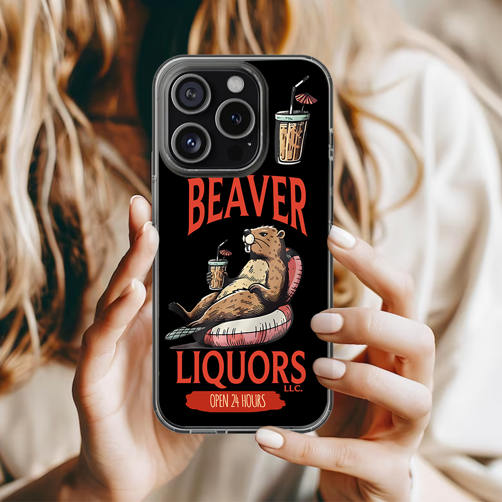 Chill Beaver Vintage Art Phone Case, Perfect Girly Gift For Girl From iPhone 16 15 14 13 12 11 X Pro Max Plus Samsung Galaxy S24.99 S24 S23 S22 S21 Ultra Plus