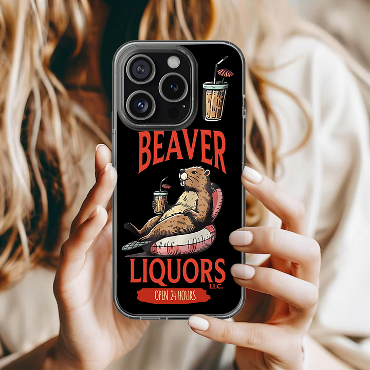 Chill Beaver Vintage Art Phone Case, Perfect Girly Gift For Girl From iPhone 16 15 14 13 12 11 X Pro Max Plus Samsung Galaxy S24.99 S24 S23 S22 S21 Ultra Plus