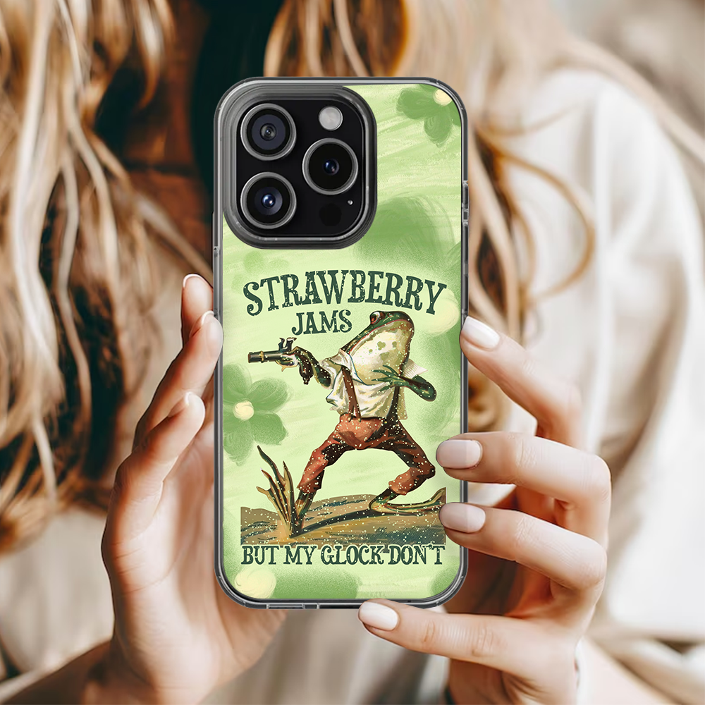 Strawberry Frog Meme Phone Case, Perfect Girly Gift For Girl From iPhone 16 15 14 13 12 11 X Pro Max Plus Samsung Galaxy S24.99 S24 S23 S22 S21 Ultra Plus