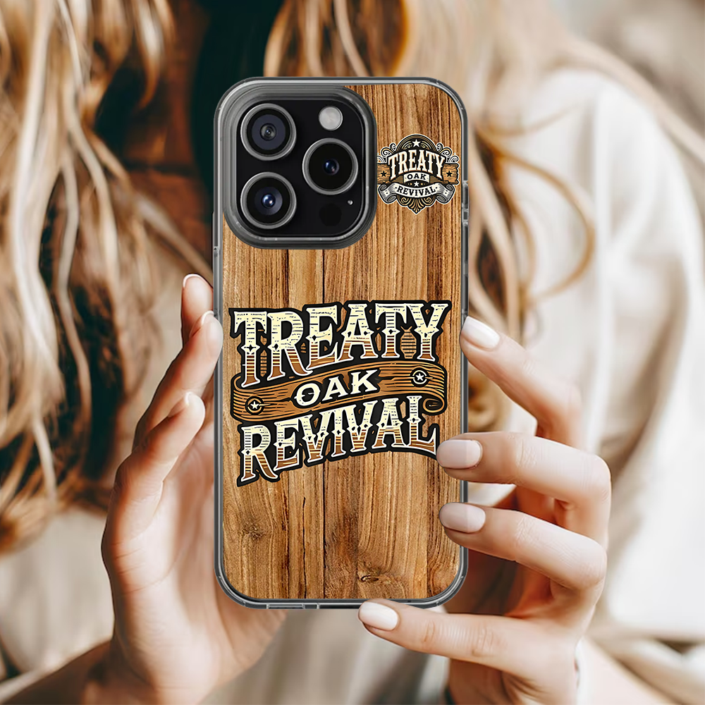 Treaty Oak Revival Western Wood Phone Case – Rustic Country Style for iPhone 11 12 13 14 15 16 Pro Max & Samsung