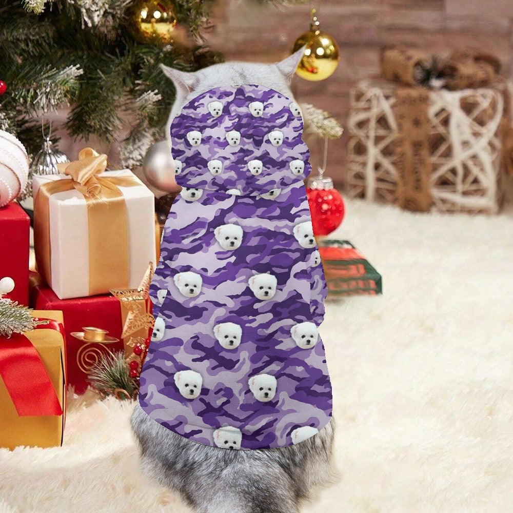 Custom Pet Face Camo Hoodie – Personalized Cute Streetwear Gift for Dog Lovers