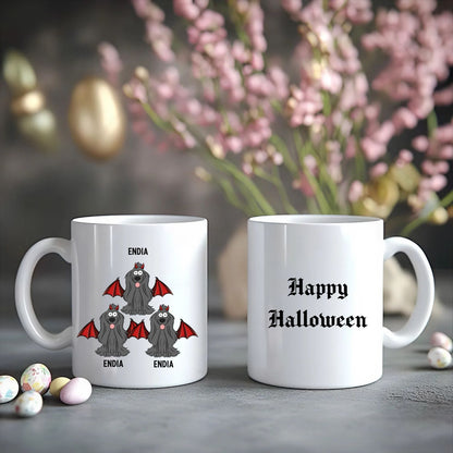 Custom Halloween Dog Mug – Personalized Puppy Spooky Coffee Cup