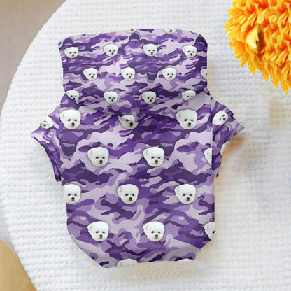 Custom Pet Face Camo Hoodie – Personalized Cute Streetwear Gift for Dog Lovers