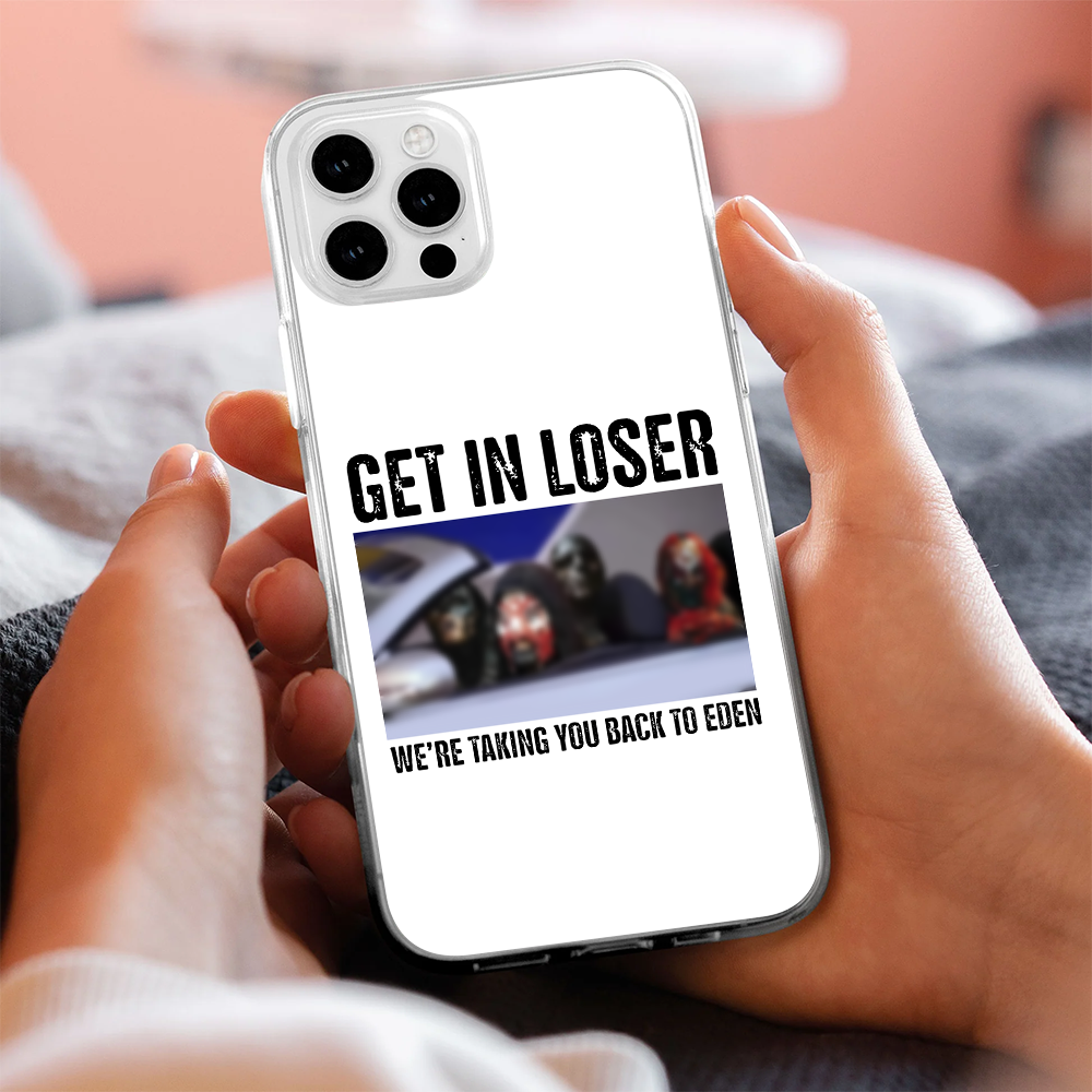 Sleep Token Phone Case – “Get In Loser, We're Taking You Back to Eden” – Funny Aesthetic Horror Cover for iPhone 11 12 13 14 15 16 Pro Max Samsung S22 S23 S24 S24.99 Ultra Plus