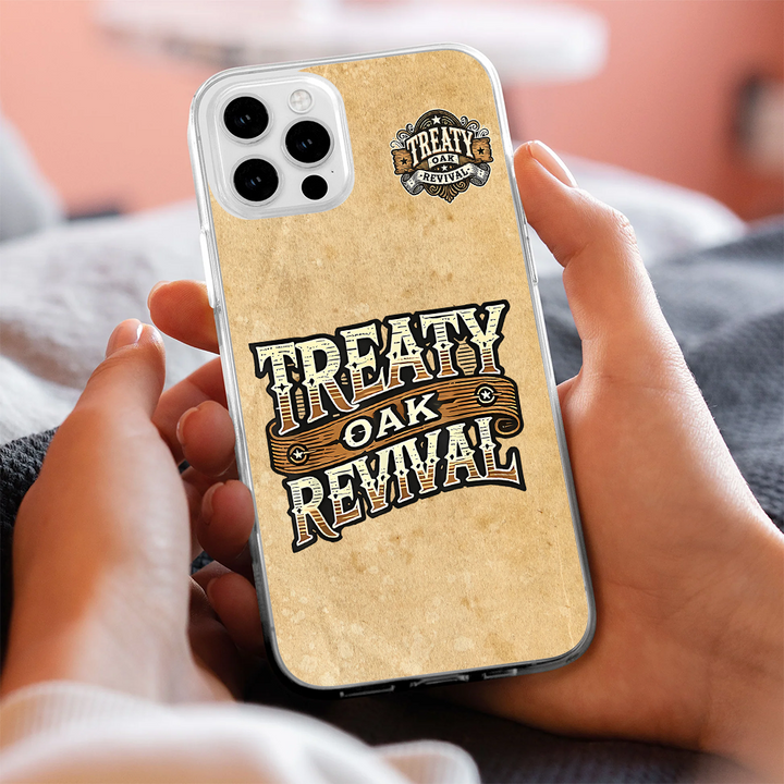 Treaty Oak Revival Phone Case – Country Western Leather Style for iPhone 11 12 13 14 15 16 Pro Max & Samsung