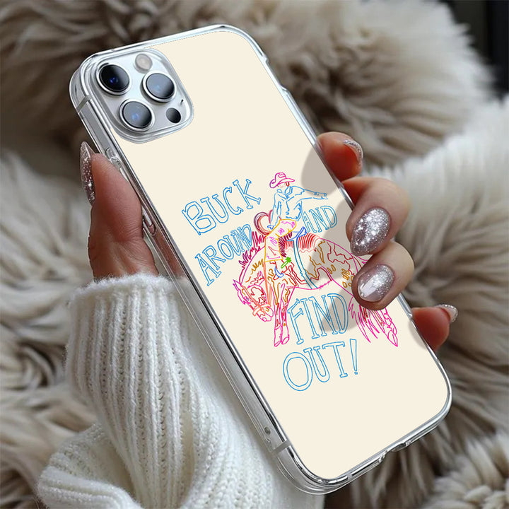 Bucking Cowboy Western Phone Case, Perfect Girly Gift For Girl From iPhone 16 15 14 13 12 11 X Pro Max Plus Samsung Galaxy S24.99 S24 S23 S22 S21 Ultra Plus