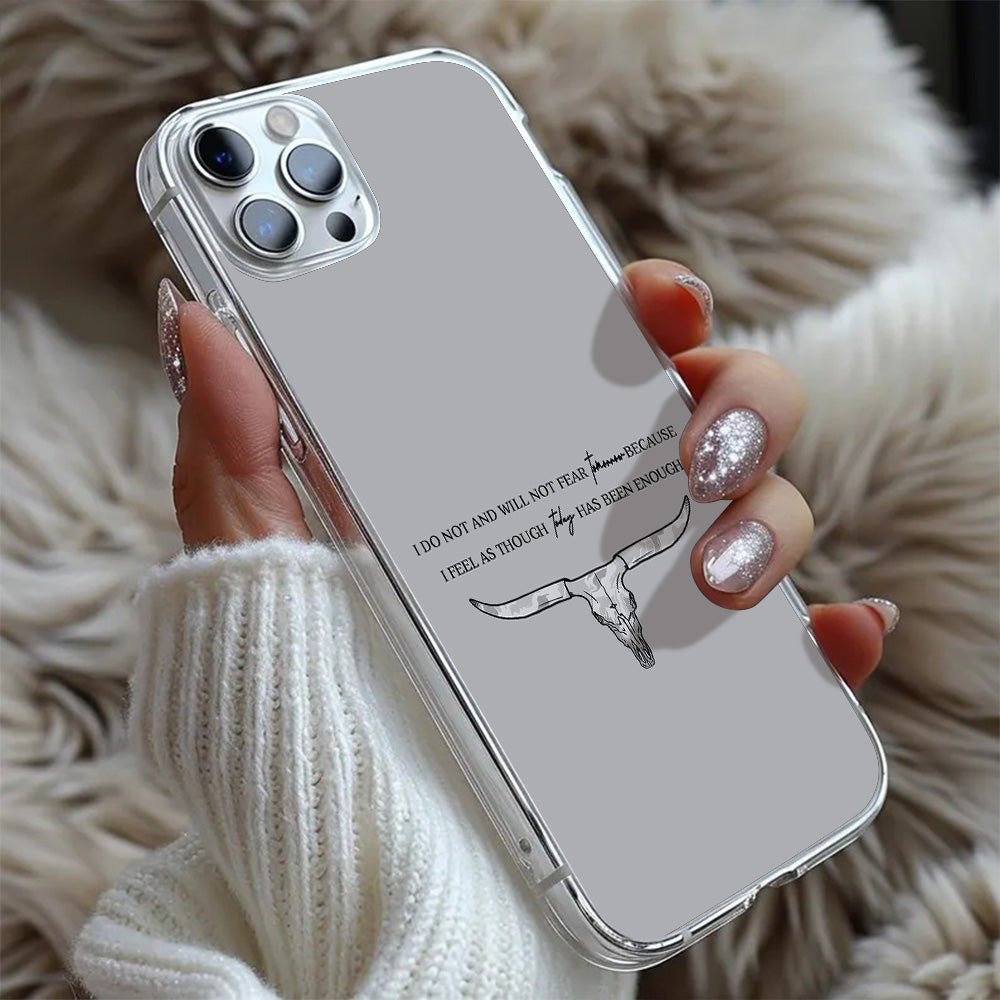 Minimalist Bull Skull Bible Verse Phone Case, Perfect Girly Gift For Girl From iPhone 16 15 14 13 12 11 X Pro Max Plus Samsung Galaxy S24.99 S24 S23 S22 S21 Ultra Plus