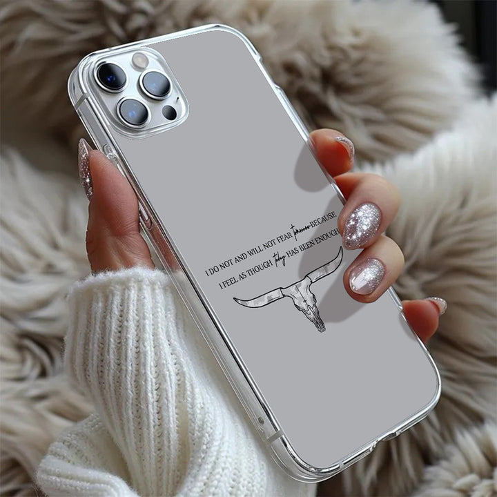 Minimalist Bull Skull Bible Verse Phone Case, Perfect Girly Gift For Girl From iPhone 16 15 14 13 12 11 X Pro Max Plus Samsung Galaxy S24.99 S24 S23 S22 S21 Ultra Plus