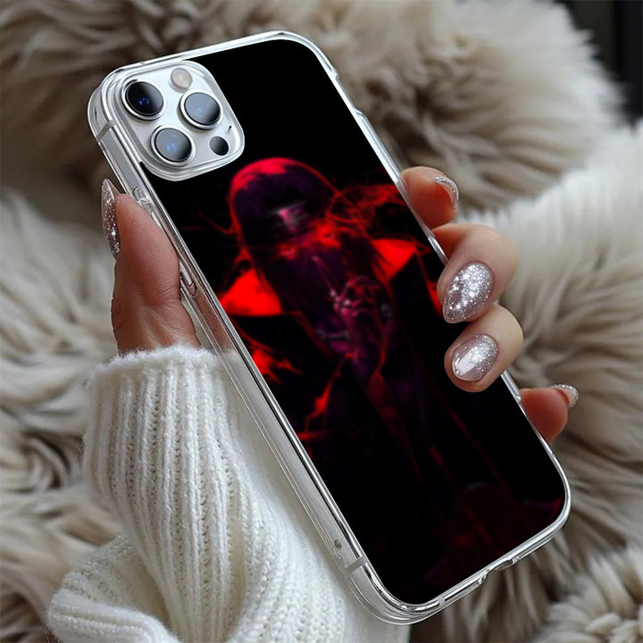 Dark Ninja Aura Phone Case, Red Energy Shadow Warrior Design, Compatible iPhone 11 12 13 14 15 Pro Max Samsung Galaxy S24.99 S24 S23 S22 S21 Ultra Plus