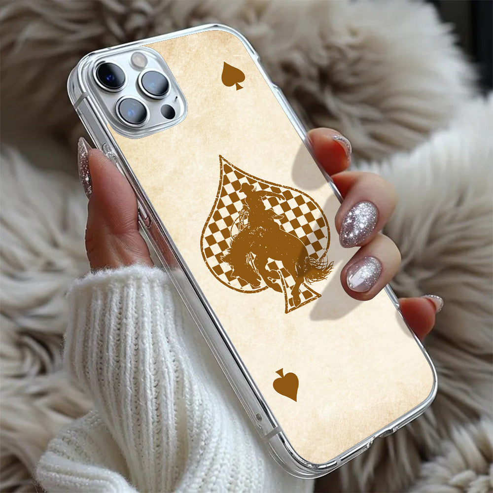 Rodeo Spade Cowboy Phone Case, Perfect Girly Gift For Girl From iPhone 16 15 14 13 12 11 X Pro Max Plus Samsung Galaxy S24.99 S24 S23 S22 S21 Ultra Plus